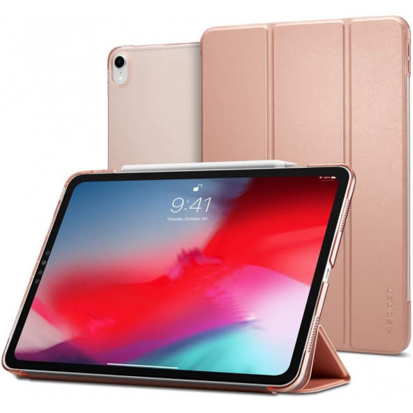 Spigen Apple iPad Pro 11" (2018) Kılıf Smart Fold Rose Gold