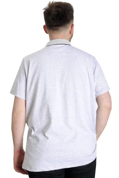Mode XL Büyük Beden T shirt Polo Likralı Süprem Nakış 21554 Grimelanj - 4
