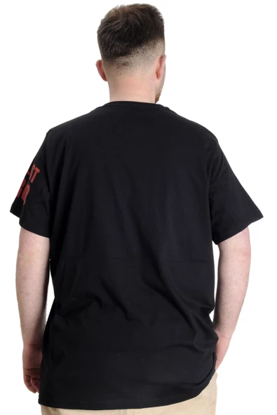 Mode XL Büyük Beden Erkek T-shirt EL CHAPO 23154 Siyah - 4