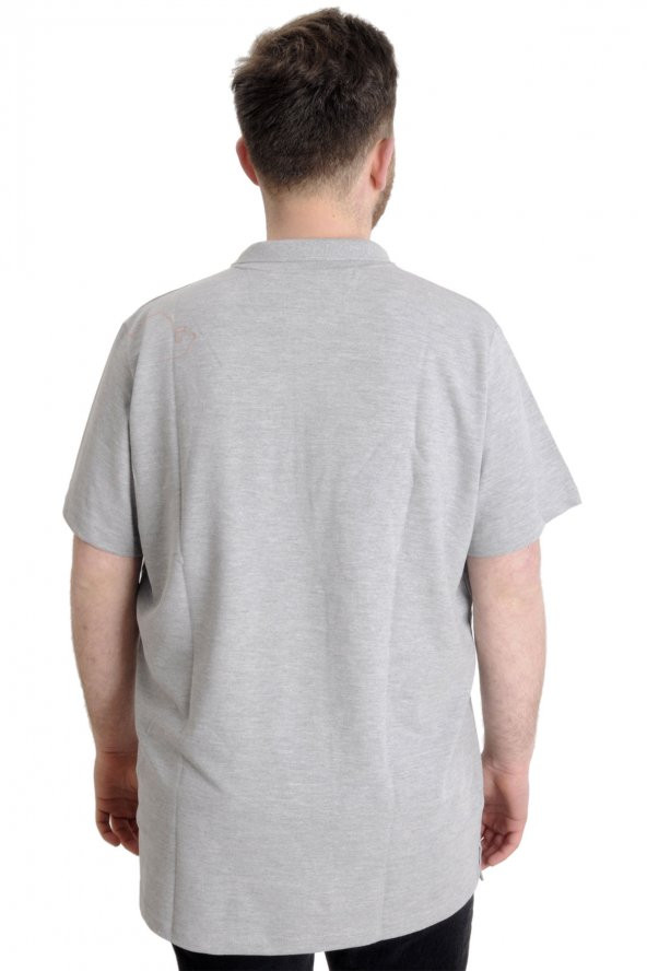 Mode XL T-shirt Polo Likralı Fermuarlı Yaka 21029 Grimelanj - 4