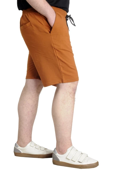 Mode XL Büyük Beden Erkek Kapri Yandan Cep MULINE 20501 Tarçın - Resim 3