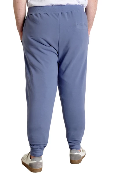 Mode XL Büyük Beden Eşofman Altı Dar Paça 20507 Mavi - Resim 4