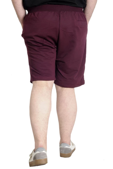 Mode XL Büyük Beden Erkek Kapri Yandan Cep MULINE 20501 Mürdüm - 4