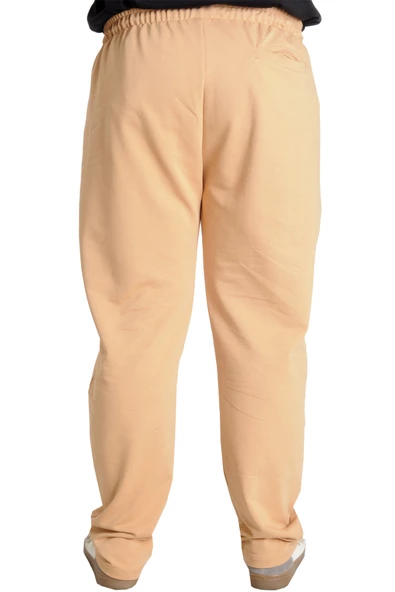 Mode XL Büyük Beden Erkek Eşofman Altı Classic 2 İp 11100 Bej - Resim 4