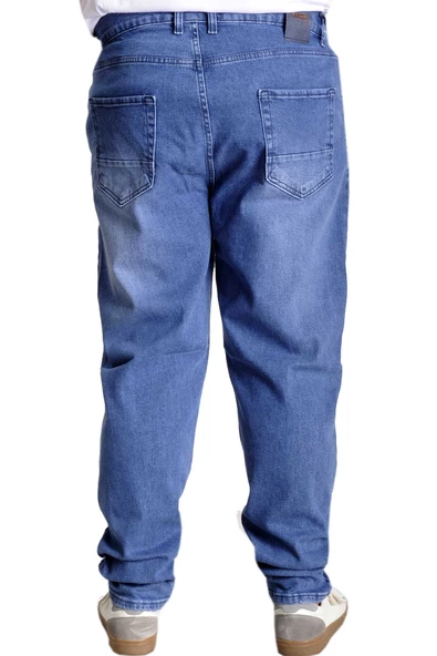 Mode XL Büyük Beden Erkek Kot Pantolon Klasik Pure Star 23907 Açık Mavi - 4