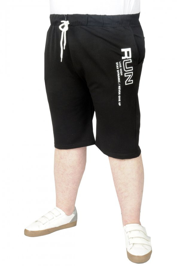 Mode XL Büyük Beden Erkek Kapri Run 22405 Siyah