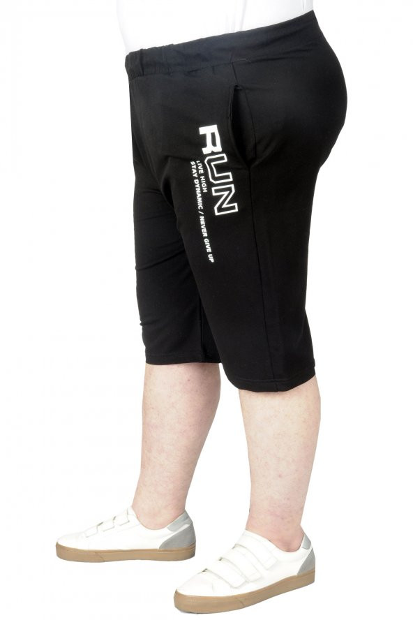 Mode XL Büyük Beden Erkek Kapri Run 22405 Siyah - 2