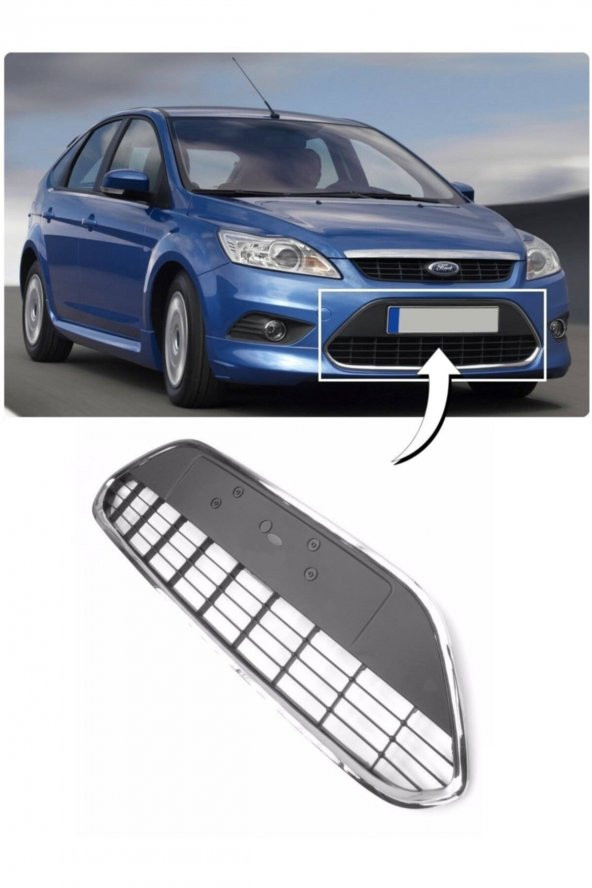 Ford Focus 2,5 Ön Tampon Panjuru Krom Nikelajlı Tıtanıum 2008-2011- 8m51 - 1