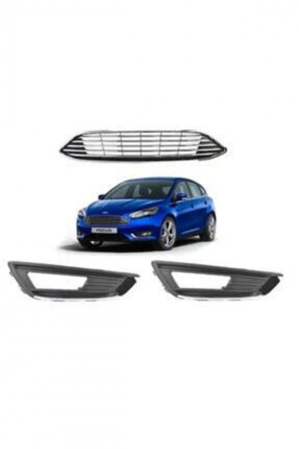 Ford Focus Titanium Ön Panjur Ve Sis Far Çerçeve Kiti 2015-2018