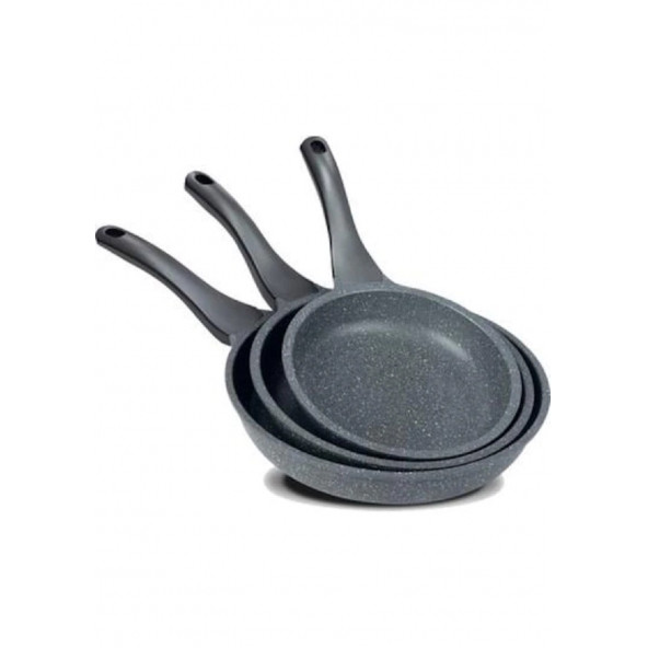 Thermoad Alüminyum Döküm 3'lü Gri Tava Seti