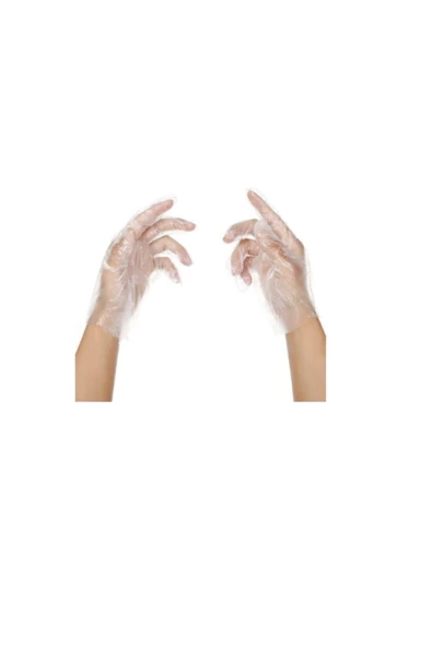 Tek Kullanımlık Şeffaf Poşet Eldiven Börek Eldiveni (100 Adet) - 4