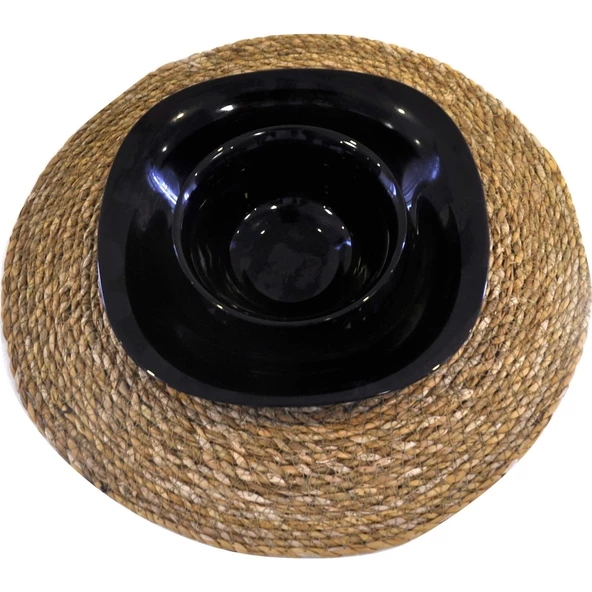 Amerikan Hasır Servis Supla Örme Bambu Kaliteli (35 cm) 6 Adet - 6