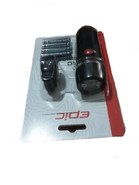 Led Bisiklet Lambası Feneri Ön Far Beyaz Renkli 3 Mod Pilli - 2