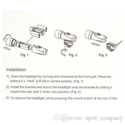 Led Bisiklet Lambası Feneri Ön Far Işık Aydınlatma ( Pil Dahil) Siyah Renk - 5