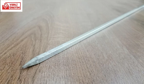 Patlıcan Kebap Şişi Sebze Şişi Transmisyon Demir 8 mm Kare Kalınlık (10 Adet) - 3