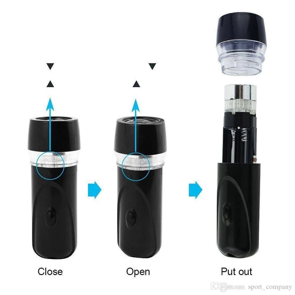 Led Bisiklet Lambası Feneri Ön Far Işık Aydınlatma ( Pil Dahil) Siyah Renk - 3