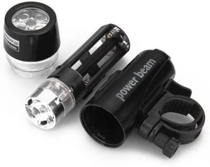 Led Bisiklet Lambası Feneri Ön Far Işık Aydınlatma ( Pil Dahil) Siyah Renk - 4