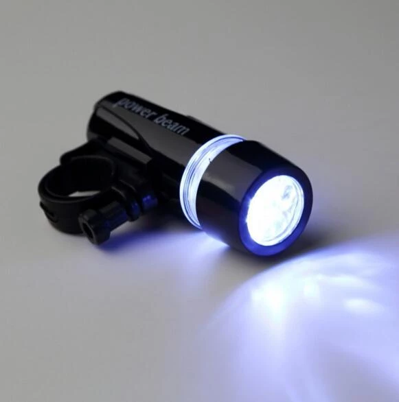 Led Bisiklet Lambası Feneri Ön Far Işık Aydınlatma ( Pil Dahil) Siyah Renk - 7