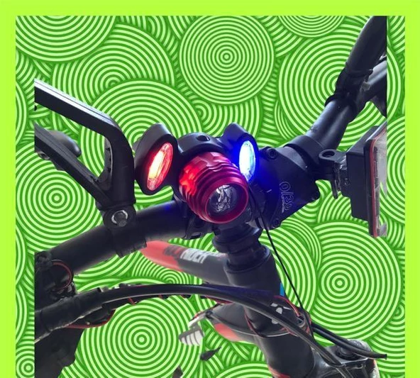 Çakarlı Bisiklet Lambası Şarzlı Ön Far Bisiklet Lambası Usb Şarzlı Bisiklet Işığı - 6