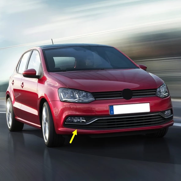 VW Polo 2015-2017 Ön Tampon Sağ Sis Çerçevesi Kromlu 6C0854662C