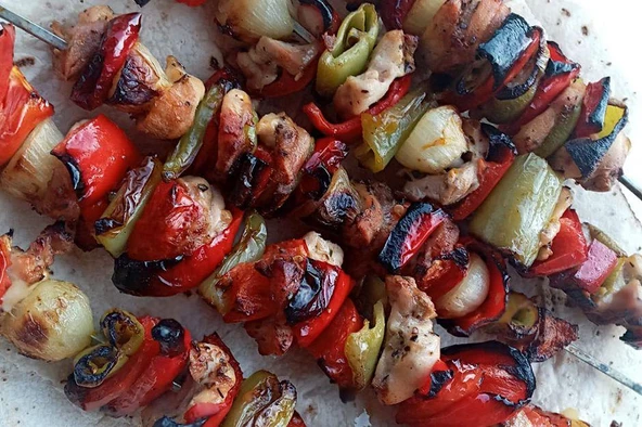 Kare Çöp Şiş Ciğer Şiş Tavuk Şiş Kuşbaşı Et Şişi 10 Adet 70 cm Kalınlık 3mm - 7