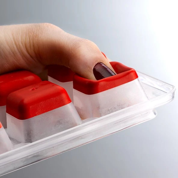 Buz Kalıbı Su Dondurucu Buzluk Bas Parmak Silikon Buz Kalıbı - 3