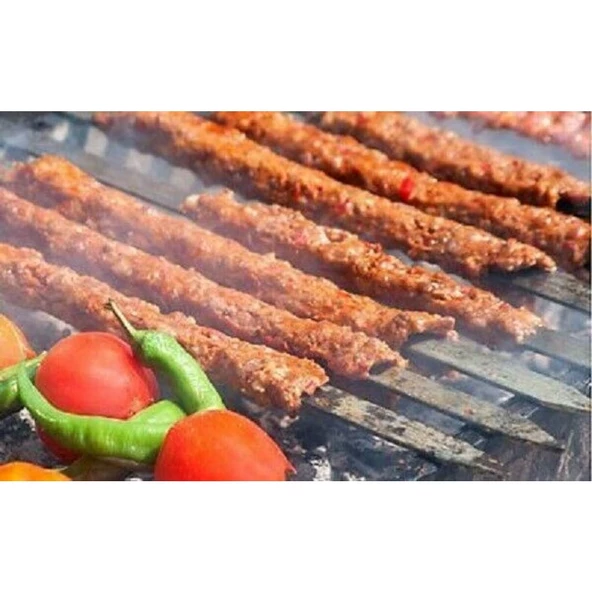 Adana Kebap Şiş Silme Demir 70cm Uzunluk 3mm Kalınlık (10 Adet) 2cm En - 2