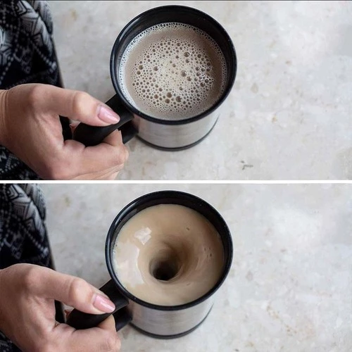 Kendi Kendini Karıştıran Kupa Mikser Kupa Termos Bardak Self Stirring Mug - 4
