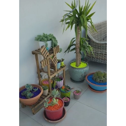 Dekoratif Vazo Taşı Renkli Vazo Taşı 3 Paket Renkli Dekoratif Taş Çakıl Taşı Küllük Taşı (2 Kilogrm) - 2