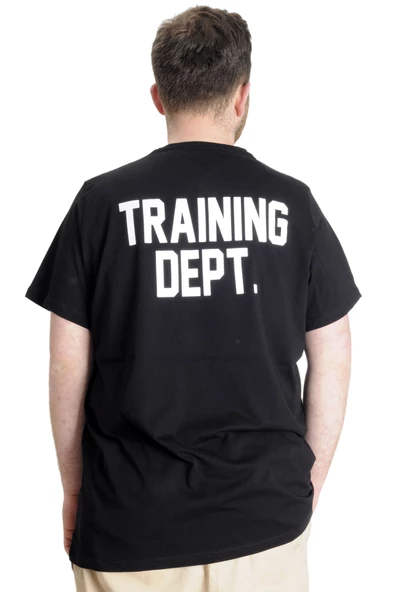 Mode XL Büyük Beden Erkek T-shirt TRAINING DEPT 23128 Siyah - 2