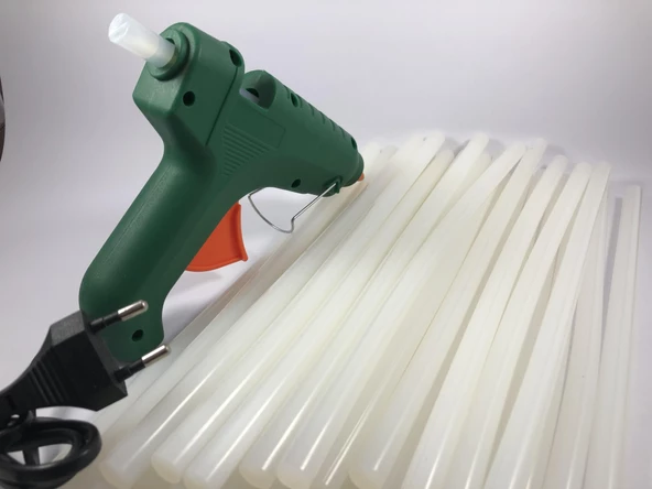 Sıcak Silikon Mum Tabancası Anahtarlı 40W ve 35 Adet Kalın Silikon Mum - 5