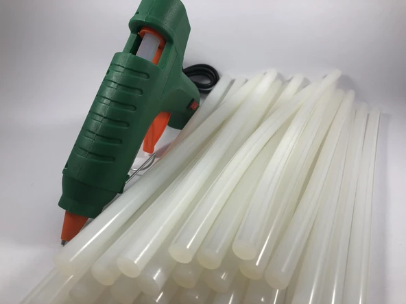 Sıcak Silikon Mum Tabancası Anahtarlı 40W ve 35 Adet Kalın Silikon Mum - 2