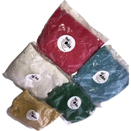 Renkli Dekoratif Kum Oyuncak Kumu  (5 Paket) Vazo Kumu Bahçe Dekor Saksı Terraryum Kum 3,5 Kg - 3