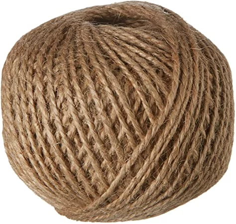 Naturel Doğal Jüt İp Hasır İp Süsleme İpi 100 gr-100 metre (2mm Kalınlık) (1 Adet) - 2