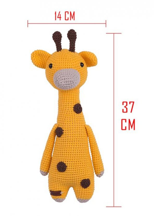 Amigurumi Organik Oyuncak-Uyku Arkadaşı -Örme Zürafa Bebek - 3