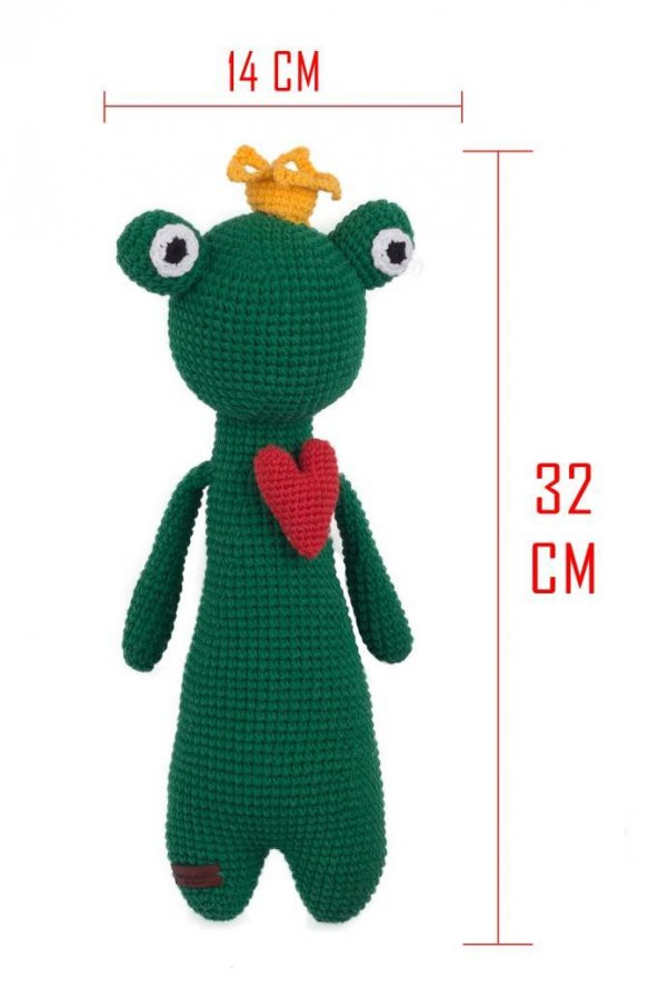 Amigurumi Organik Oyuncak-Uyku Arkadaşı Kurbağ-Örme Kurbağ-Örme Bebek - 3