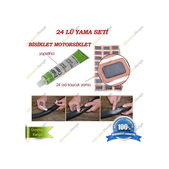 Bisiklet Yaması Tamir Seti Motosiklet Yaması İç Lastik Yaması 24 Adet - 5