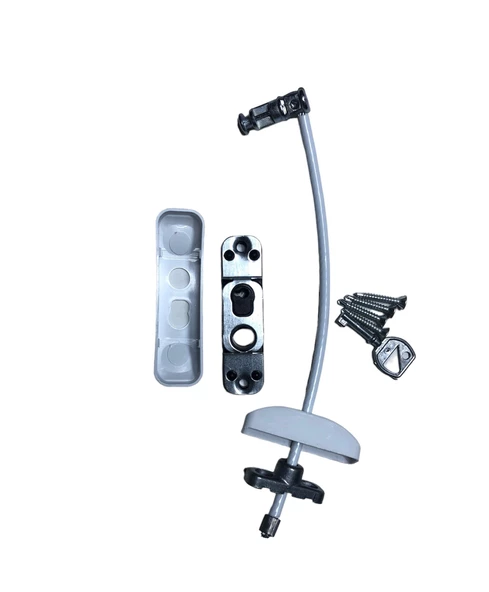 Çelik Halatlı Kilit Pvc Pencere Emniyet Çocuk Güvenlik Kilidi (1 Adet) - 2