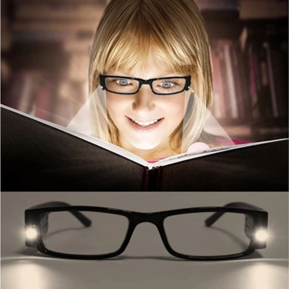 Led Kitap Gözlüğü Okuma Lambası Işıklı Camsız Panel Şeklinde - 5