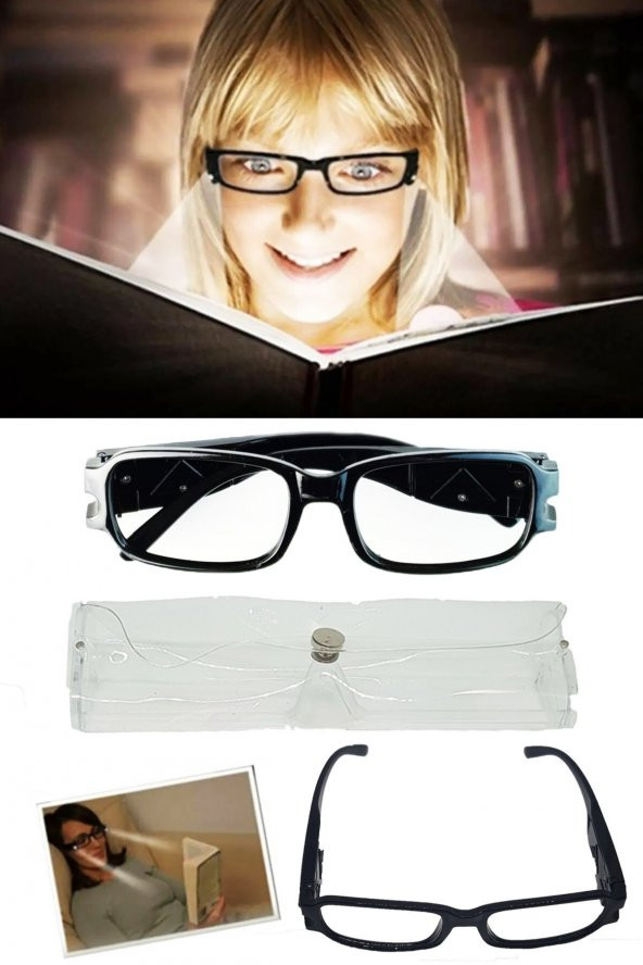 Kitap Okuma Gözlüğü Led Işıklı Kitap Okuma Gözlüğü