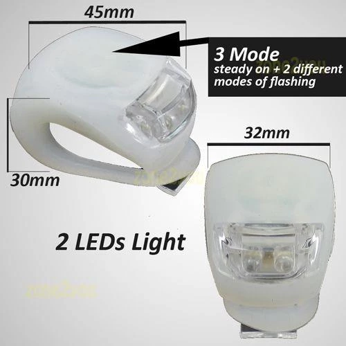 Bisiklet Işığı Bisiklet Lambası Silikonlu Su Geçirmez 3 Modlu (Piller Dahil) - 5