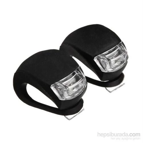 Bisiklet Işığı Gece Lambası Siyah Su Geçirmez Silikon Yanıp Sönen - 2