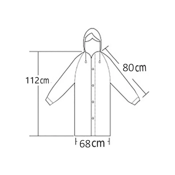 Sarı Kadın Erkek Yağmurluk Kapüşonlu Çıtçıtlı Eva Unisex Pratik Kapşonlu Yağmurluk XL Büyük Beden - 3