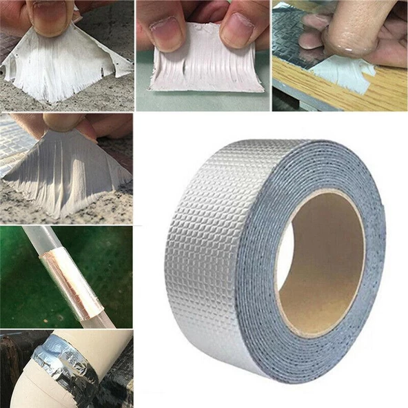 Süper Güçlü Su Sızdırmaz Çamur Bant Sakız Bant Tamir Çatlak Boru Bandı 48 mm x 1,5 metre - 2