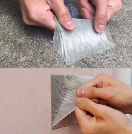 Süper Güçlü Su Sızdırmaz Çamur Bant Sakız Bant Tamir Çatlak Boru Bandı 48 mm x 1,5 metre - 8