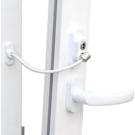 Çelik Halatlı Kilit Pvc Pencere Emniyet Çocuk Güvenlik Kilidi (4 Adet) - 7