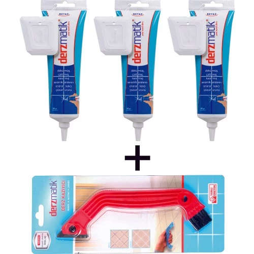 Gaga Uçlu Beyaz 380 Gr. 3'lü + Derz Kazıyıcı