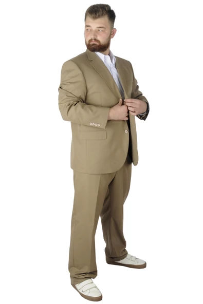 Mode XL Büyük Beden Takım Elbise Superior 21021 Sütlü Kahve - 2