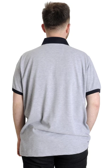 Mode XL Büyük Beden Erkek Polo T-shirt SAILING 23344 Grimelanj - 4
