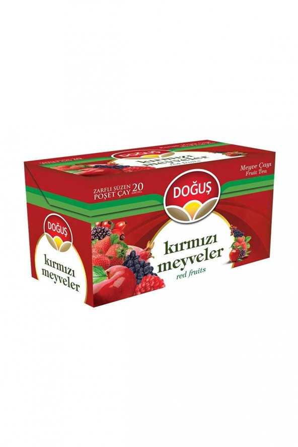 Doğuş Kırmızı Meyveler Süzen Poşet Karışık Meyve Çayı 20 Li Paket Bardak Sallama Çay